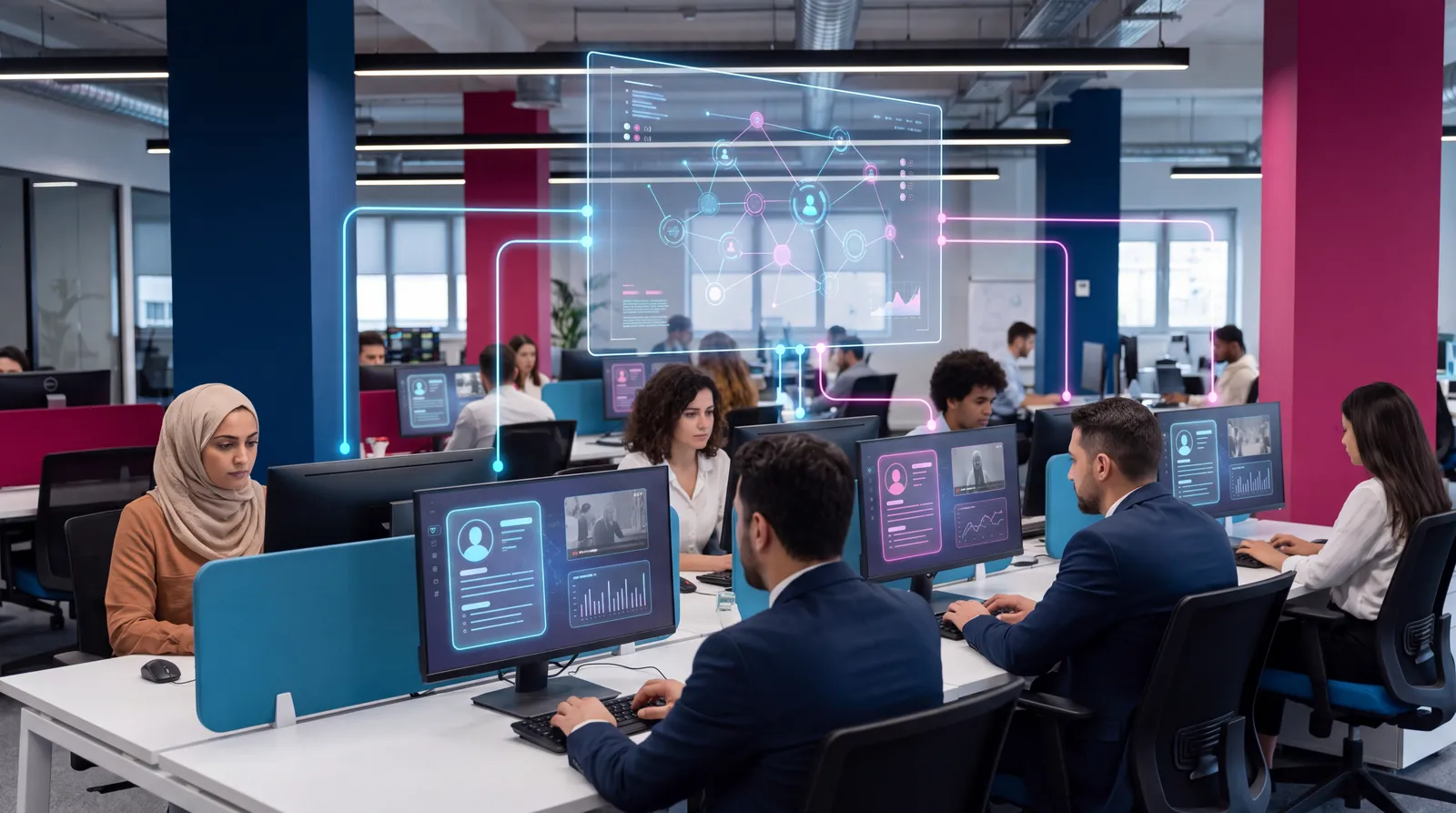 Job seekers using AI embedded within a modern resume-building workflow